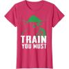 image:imageStar Wars Yoda Train You Must Green Graphic TShirt TShirtRed Heather