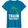 image:imageStar Wars Yoda Train You Must Green Graphic TShirt TShirtSapphire Blue