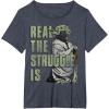 image:imageWomens Star Wars Yoda Looks Up While Down Strugglin He Is TShirt XL BlackHeather Blue