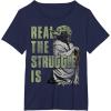 image:imageWomens Star Wars Yoda Looks Up While Down Strugglin He Is TShirt XL BlackNavy Blue