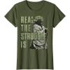 image:imageWomens Star Wars Yoda Looks Up While Down Strugglin He Is TShirt XL BlackOlive Green