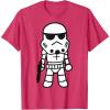 image:imageStar Wars Stormtrooper Cute Cartoon Style Graphic TShirt TShirtRed Heather