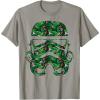 image:imageStar Wars Stormtrooper Tropical Helmet Floral Fill TShirt TShirtSlate Grey