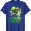 image:imageStar Wars The Clone Wars Yoda Attack TShirtRoyal Blue