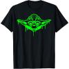 image:imageStar Wars Yoda Neon Tonal Green Oozing Face Drip TShirt TShirtBlack