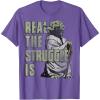 image:imageStar Wars Yoda Real The Struggle Is Graphic TShirt TShirtPurple Heather