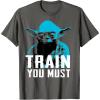 image:imageStar Wars Yoda Small You are Train You Must Graphic TShirt TShirtAsphalt Grey