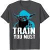 image:imageStar Wars Yoda Small You are Train You Must Graphic TShirt TShirtDark Heather Grey