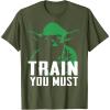 image:imageStar Wars Yoda Train You Must Green Graphic TShirt TShirtOlive Green