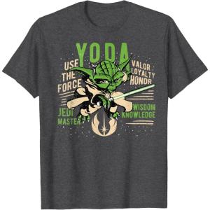 image:imageStar Wars Clone Wars Yoda Jedi Master Portrait TShirtDark Heather Grey