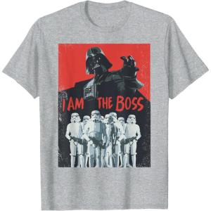 image:imageStar Wars Darth Vader I Am The Boss Stormtrooper TShirtHeather Grey