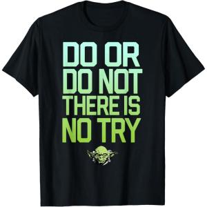 image:imageStar Wars Do Or Do Not There Is No Try Yoda Stamp TShirt TShirtBlack