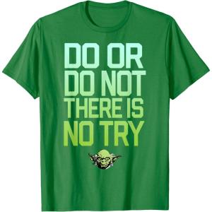 image:imageStar Wars Do Or Do Not There Is No Try Yoda Stamp TShirt TShirtKelly Green