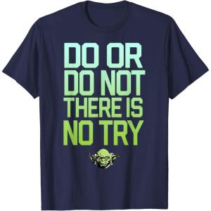 image:imageStar Wars Do Or Do Not There Is No Try Yoda Stamp TShirt TShirtNavy Blue