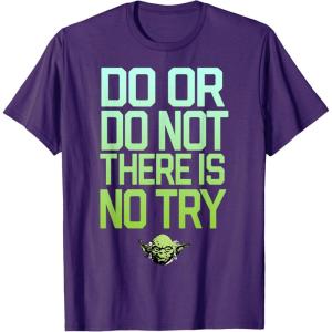 image:imageStar Wars Do Or Do Not There Is No Try Yoda Stamp TShirt TShirtPurple