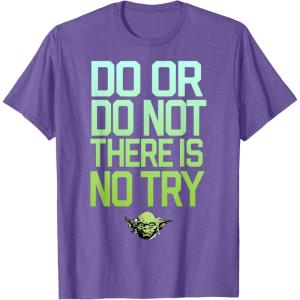 image:imageStar Wars Do Or Do Not There Is No Try Yoda Stamp TShirt TShirtPurple Heather