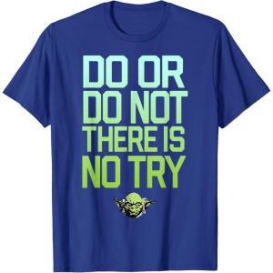 image:imageStar Wars Do Or Do Not There Is No Try Yoda Stamp TShirt TShirtRoyal Blue