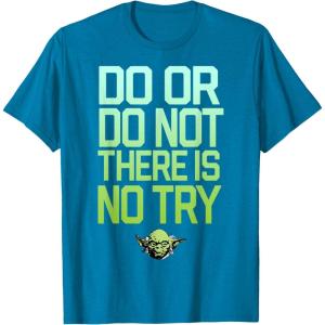 image:imageStar Wars Do Or Do Not There Is No Try Yoda Stamp TShirt TShirtSapphire Blue