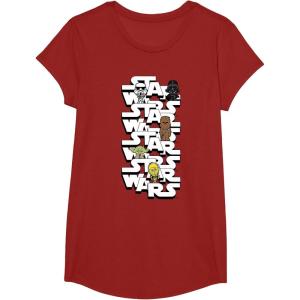 image:imageStar Wars Logo Darth Vader Yoda Kawaii Characters TShirt TShirtCranberry Red