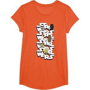 image:imageStar Wars Logo Darth Vader Yoda Kawaii Characters TShirt TShirtOrange