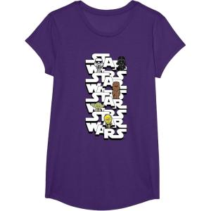 image:imageStar Wars Logo Darth Vader Yoda Kawaii Characters TShirt TShirtPurple