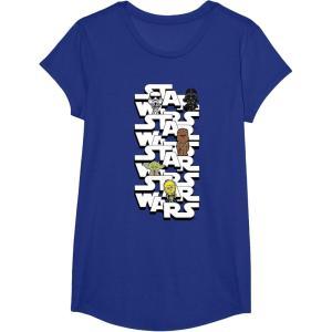 image:imageStar Wars Logo Darth Vader Yoda Kawaii Characters TShirt TShirtRoyal Blue