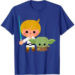image:imageStar Wars Luke Yoda Cute Cartoon Jedi In Training TShirt TShirtRoyal Blue