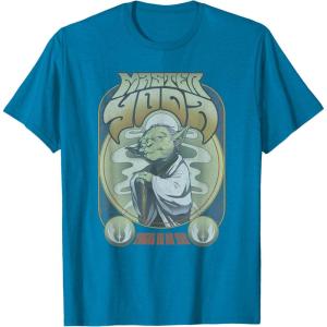 image:imageStar Wars Master Yoda Seventies Retro Poster TShirtSapphire Blue