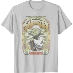 image:imageStar Wars Master Yoda Seventies Retro Poster TShirtSilver Grey