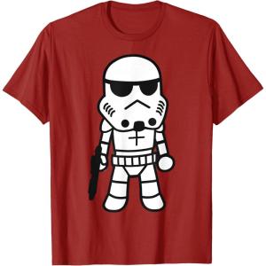 image:imageStar Wars Stormtrooper Cute Cartoon Style Graphic TShirt TShirtCranberry Red