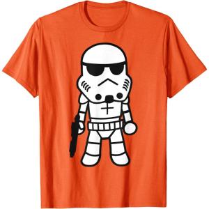 image:imageStar Wars Stormtrooper Cute Cartoon Style Graphic TShirt TShirtOrange