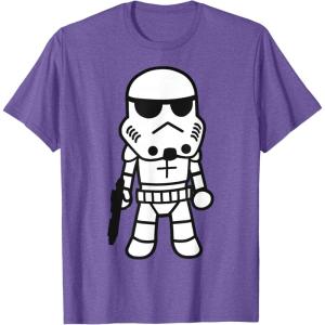 image:imageStar Wars Stormtrooper Cute Cartoon Style Graphic TShirt TShirtPurple Heather