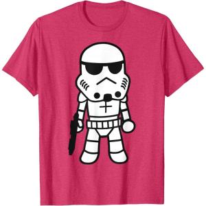 image:imageStar Wars Stormtrooper Cute Cartoon Style Graphic TShirt TShirtRed Heather