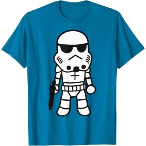 image:imageStar Wars Stormtrooper Cute Cartoon Style Graphic TShirt TShirtSapphire Blue
