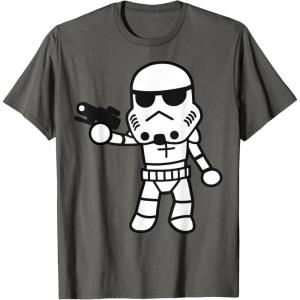 image:imageStar Wars Stormtrooper Cute ChibiKawaii Graphic TShirt TShirtAsphalt Grey