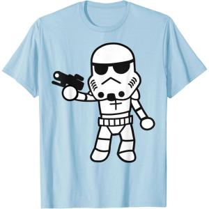 image:imageStar Wars Stormtrooper Cute ChibiKawaii Graphic TShirt TShirtBaby Blue