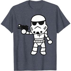 image:imageStar Wars Stormtrooper Cute ChibiKawaii Graphic TShirt TShirtHeather Blue