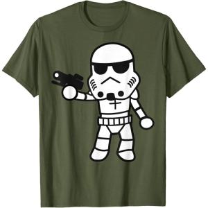 image:imageStar Wars Stormtrooper Cute ChibiKawaii Graphic TShirt TShirtOlive Green