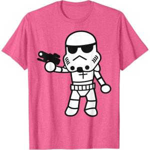 image:imageStar Wars Stormtrooper Cute ChibiKawaii Graphic TShirt TShirtPink Heather