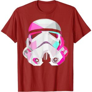 image:imageStar Wars Stormtrooper GeometricPrism Helmet Graphic TShirt TShirtCranberry Red