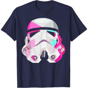 image:imageStar Wars Stormtrooper GeometricPrism Helmet Graphic TShirt TShirtNavy Blue