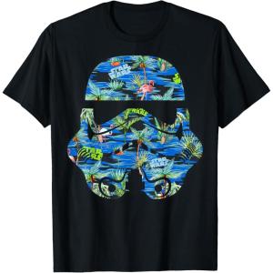 image:imageStar Wars Stormtrooper Hawaiian Print Helmet Graphic TShirt TShirtBlack