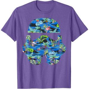 image:imageStar Wars Stormtrooper Hawaiian Print Helmet Graphic TShirt TShirtPurple Heather