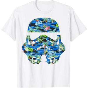 image:imageStar Wars Stormtrooper Hawaiian Print Helmet Graphic TShirt TShirtWhite