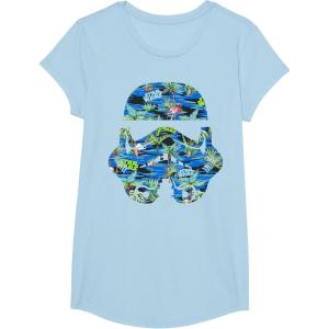 image:imageStar Wars Stormtrooper Hawaiian Print Helmet TShirt C1 TShirtBaby Blue