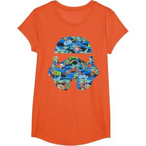 image:imageStar Wars Stormtrooper Hawaiian Print Helmet TShirt C1 TShirtOrange