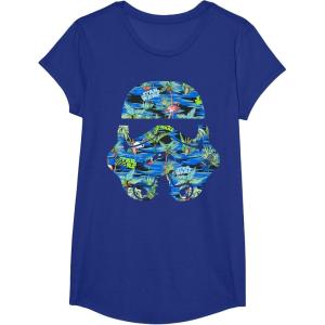 image:imageStar Wars Stormtrooper Hawaiian Print Helmet TShirt C1 TShirtRoyal Blue