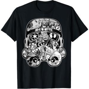 image:imageStar Wars Stormtrooper Helmet Comic Collage Graphic TShirtBlack