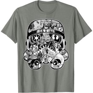 image:imageStar Wars Stormtrooper Helmet Comic Collage Graphic TShirtOlive Heather