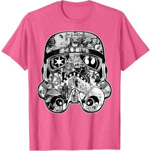image:imageStar Wars Stormtrooper Helmet Comic Collage Graphic TShirtPink Heather